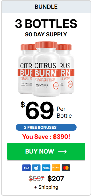 CitrusBurn $59/bottle